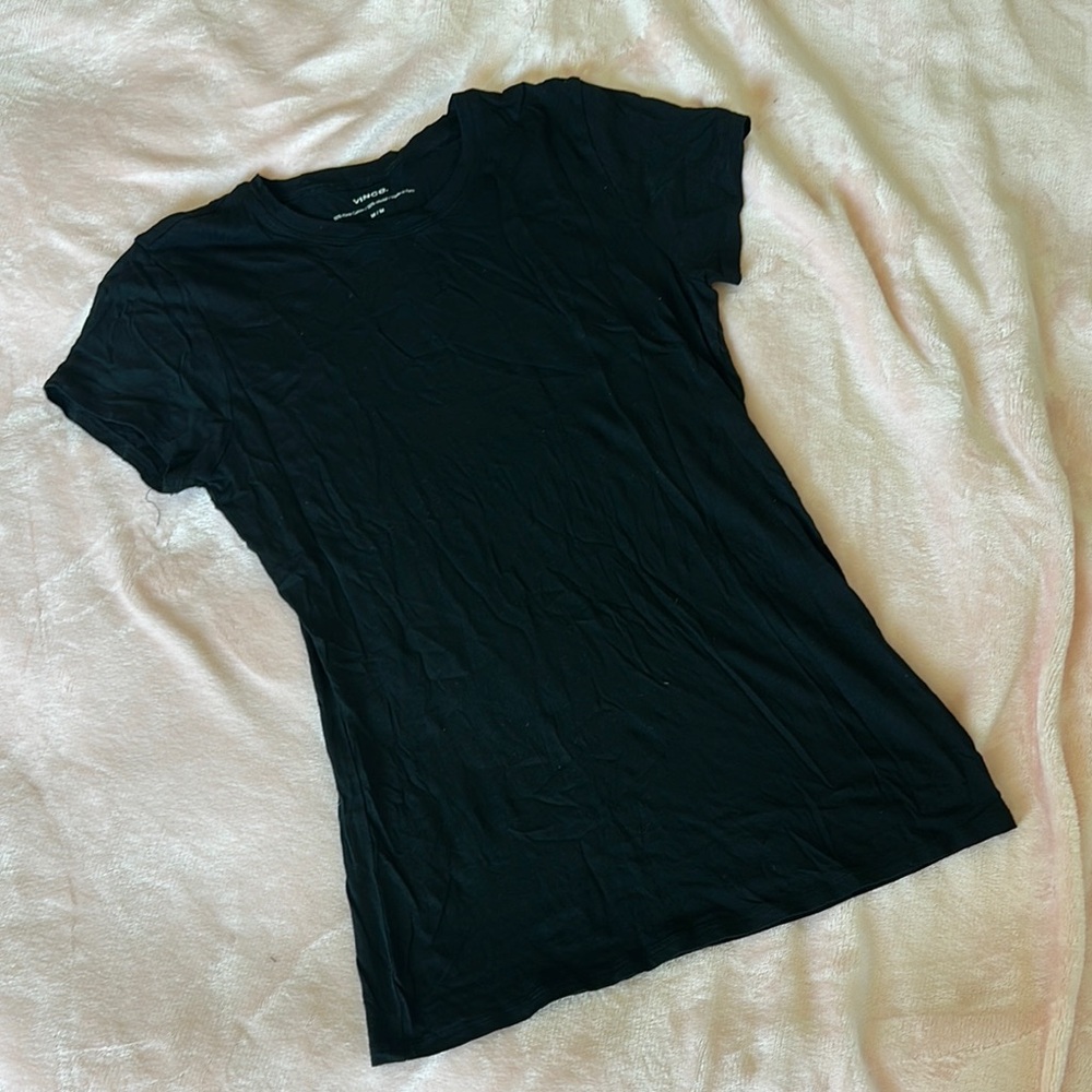 Vince Black Fitted Short Sleeve T-Shirt